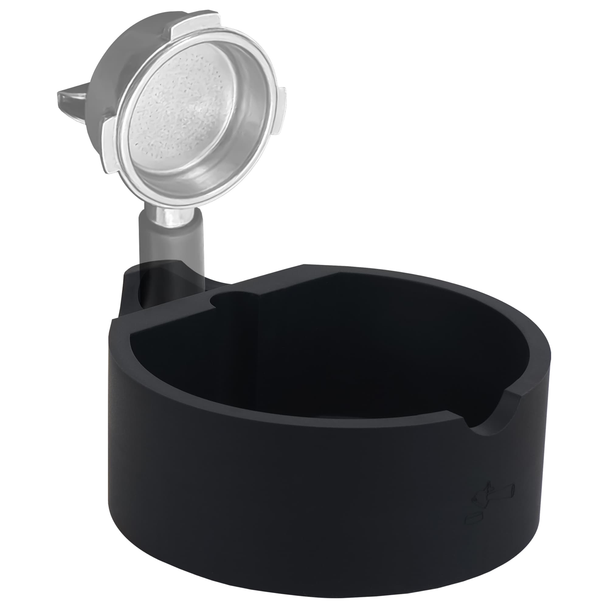 ReignSword Silicone Espresso Knock Box, Non-Slip Coffee Grounds Container, Countertop Espresso Accessories, Large Capacity Barista Knock Bin for Home Coffee Station (Black) - 2