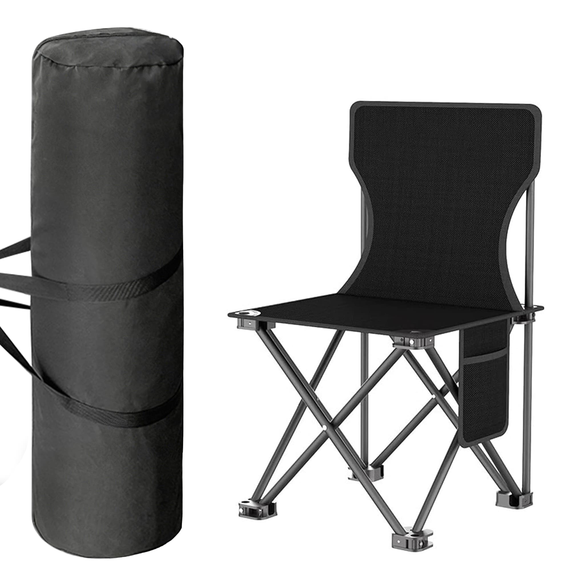 ReignSword Camping Chair Replacement Bag, 47.2 Inch Folding Carrying Case with Handle Strap, Large Mouth Storage Bag fits Camp Chairs, Hammock, Yoga Mat, Beach Chair, Umbrella (11.8 Inch in Diameter) - 2