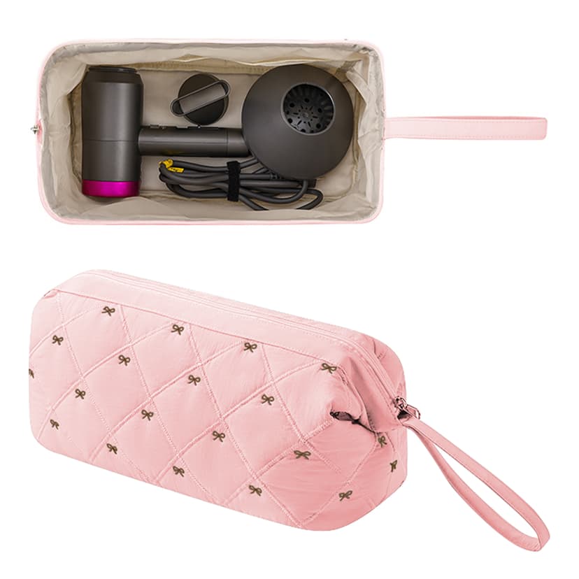 ReignSword Hair Tools Travel Bag Compatible with Shark FlexStyle, Dyson Airwrap, Revlon Hairdryer Case, Hair Styling Accessories Storage Waterproof Organizer (Pink)