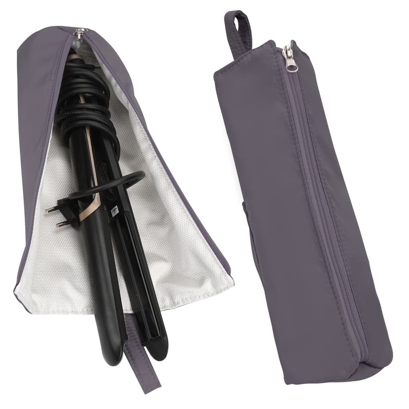 ReignSword Hair Tools Travel Bag, Heat Resistant Hot Iron Holder, Portable Hot Iron Mat for Curling Iron, Flat Iron, Hair Straightener (Gray)