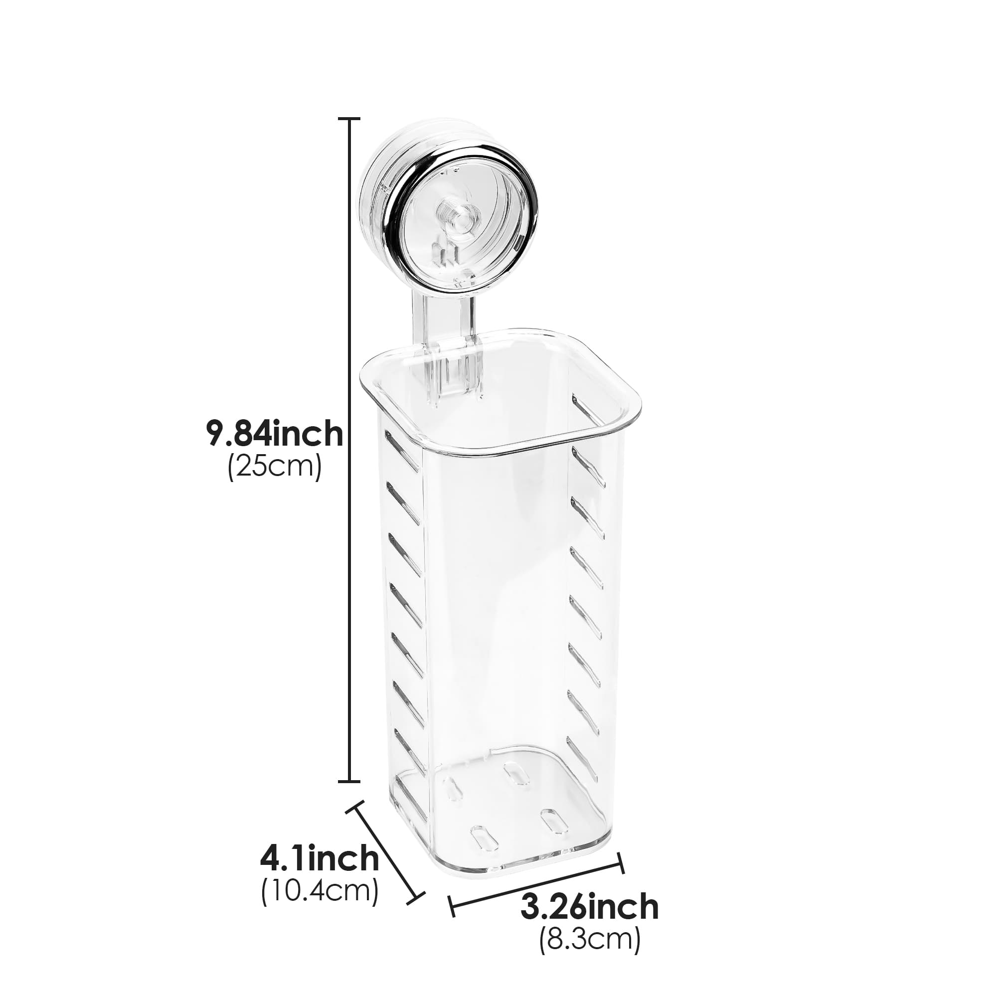 ReignSword Wall Mounted Curling Iron Holder, No Drill Hot Tool Organizer with Suction Cup, Bathroom Hair Straightener Flat Iron Hair Styling Appliance Storage Rack (Clear) - 1